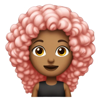 curvy ice spice, black with curly red afro sticker
