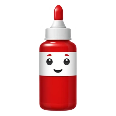 red Acrylic paint sticker