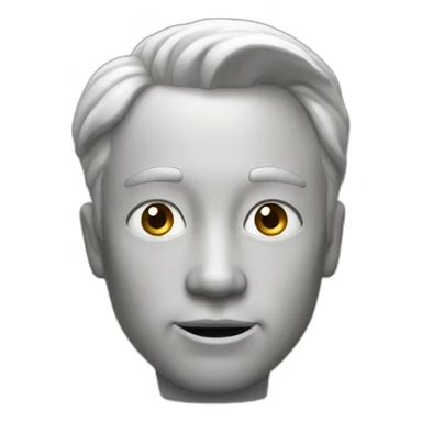 Une tête a un doigt pointé sur sa tete sticker