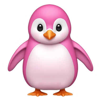 Pink penguin sticker