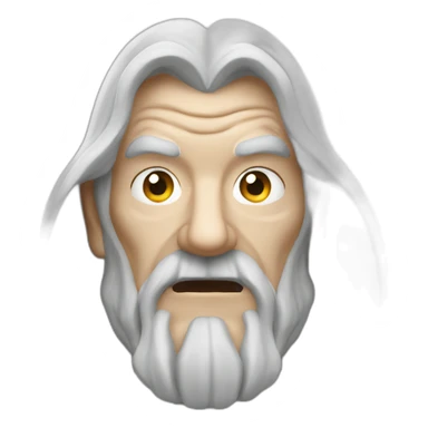 gandalf looking hungry sticker