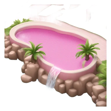 Pink pool with a waterfall  sticker