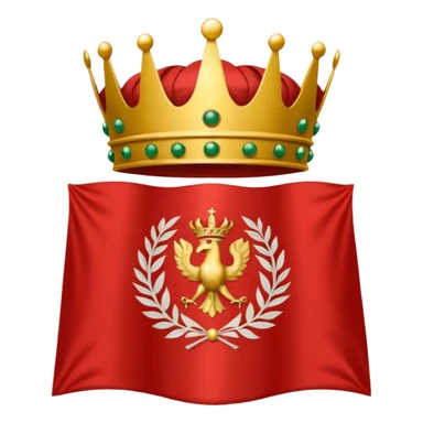 peux tu me générer le drapeau de l'empire romain en mode emoji drapeau basique avec une couronne de l'aurier et marquer SPQR au milieux sticker