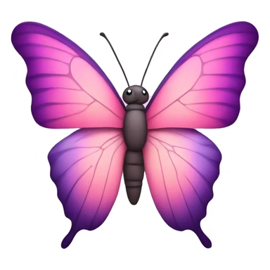 butterfly with purple and pink wings sticker