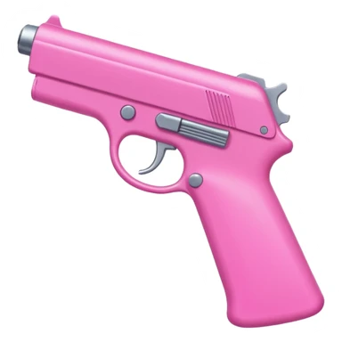 Image of only a hand Holding a pink gun. The nails should be pink too sticker