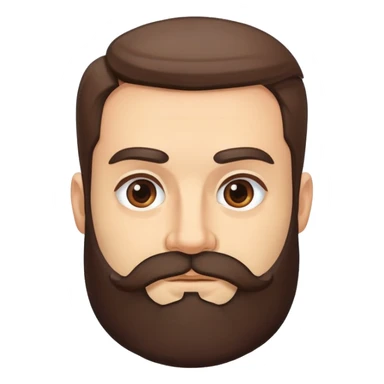 man with thick beard and very bushy prominent eyebrows sticker