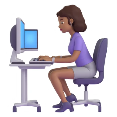 black woman coding at a computer sticker