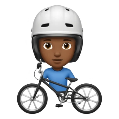 BMX rider black man with helmets sticker