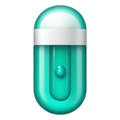 teal capsule pill sticker
