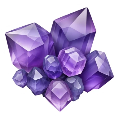Fluorite crystal cluster sticker