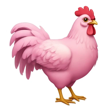 Pink chicken sticker