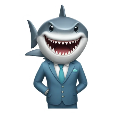 Shark dressed  sticker