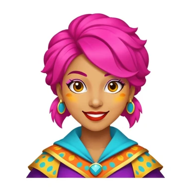 Создайте яркое и динамичное изображение персонажа по имени Фреша Ассасино. Изобразите Фрешу как веселую и энергичную фрезу в ярком, эксцентричном костюме.  sticker