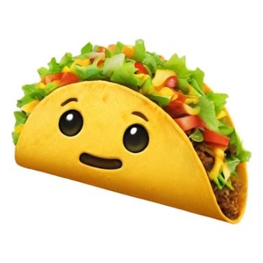 A taco with hat sticker