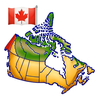 candian geoghrapgical perimeter all one colour sticker