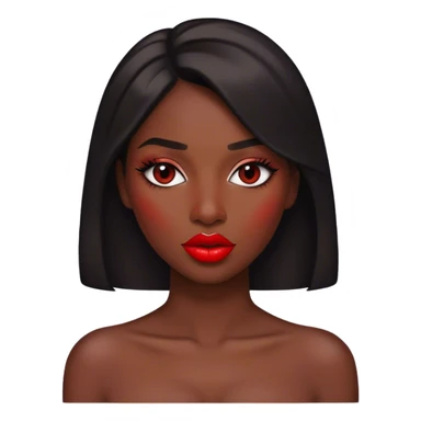 Red dark lipstick  sticker