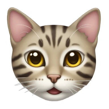 Salivating cat sticker