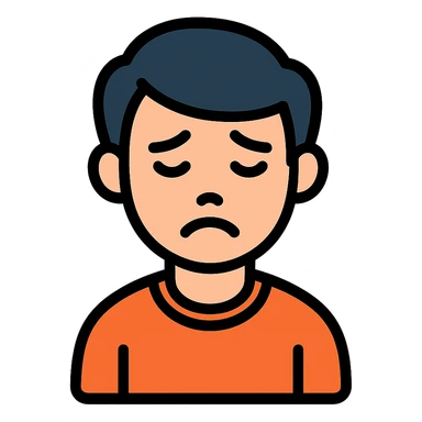 disappointed young man sticker