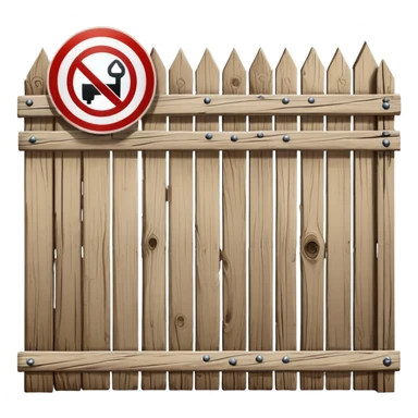 A fence with a "Do Not Remove Until Understood" sign, representing Chesterton's Fence sticker