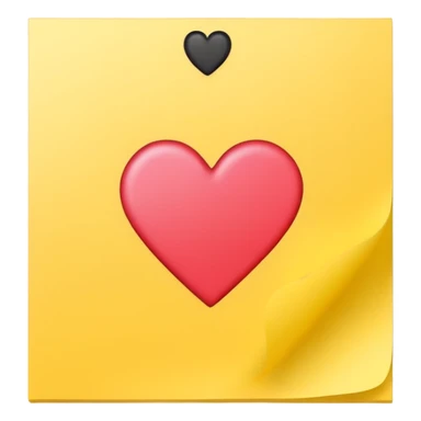sticky note, simple and expressive emoji style sticker