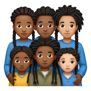 5 black siblings 2 that’s a boy and 3 that’s a girl. Both of the boys has dreads one of the boys is 6. One girl is 6 the other girls has braids and one is 18 and the other one is 23. The other boy is 22 But they all are dark skinned they have black hair sticker