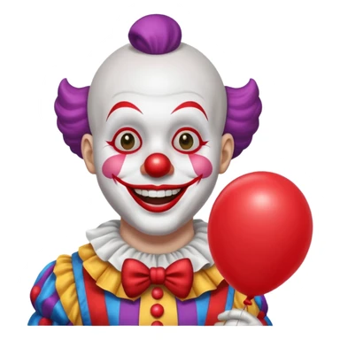 Clown + balloon sticker