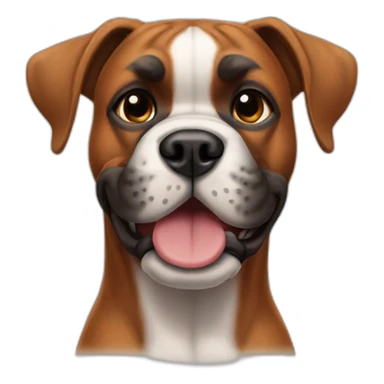 Boxer dog winking sticker