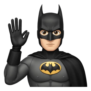 Batman militar salute black gloves  sticker