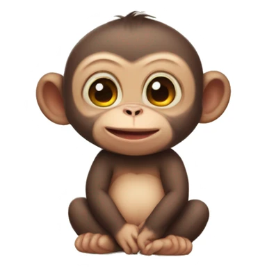 fat little baby monkey sticker