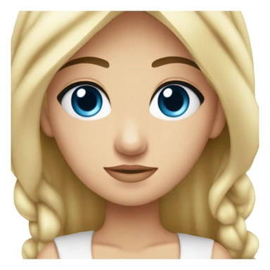 Novia rubia ojos azules sticker