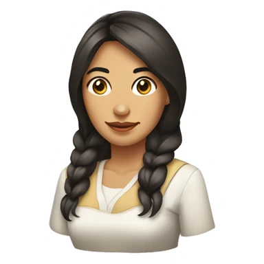 Mujer morocha rulos enojada sticker