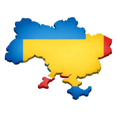 ukraine map  sticker