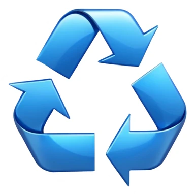  blue arrows making recycle sticker