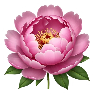 Pink peony emoji sticker