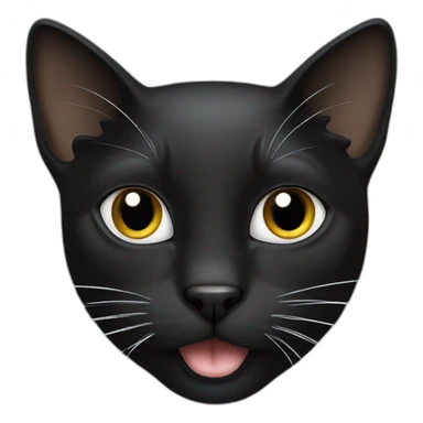 Black cat with one white chop sticker