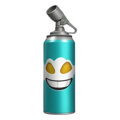 Spraycan with smile  sticker