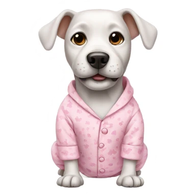 Dog wearing pajamas sticker
