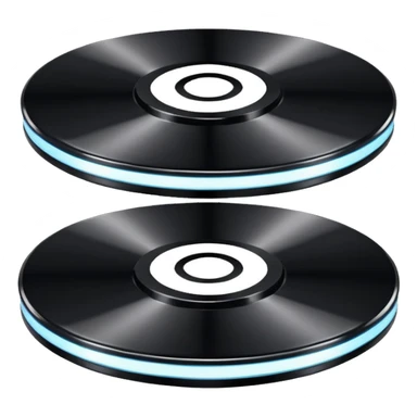 two black computer disk sticker