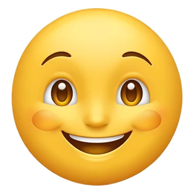 cheerful face expressing happiness, classic emoji style sticker