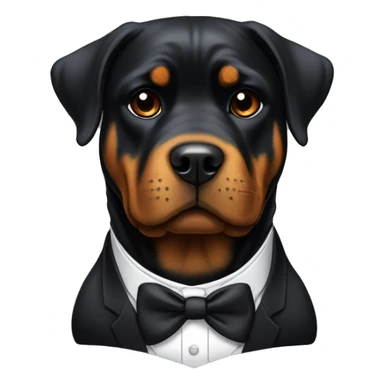 Rottweiler In a tuxedo￼ sticker