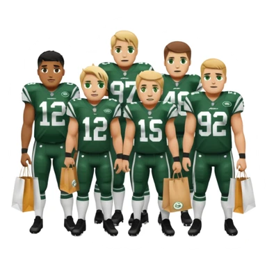 New York Jets being cry babies with tears with paper bags sticker