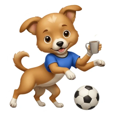 Dog  coffee  kick line  sticker