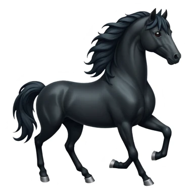 Black horse emoji sticker