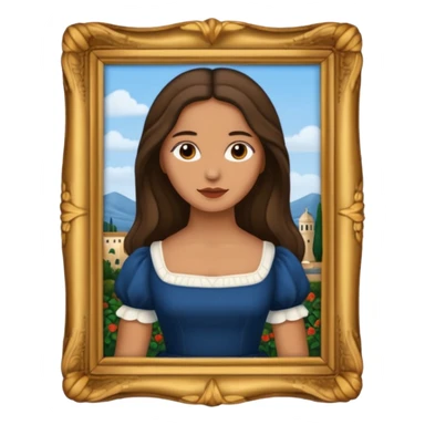 Monnalisa paint of Louvre giocanda frame  sticker