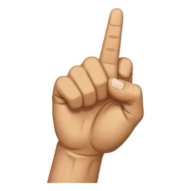 Backside of the Fist with the pointer finger knuckle up sticker