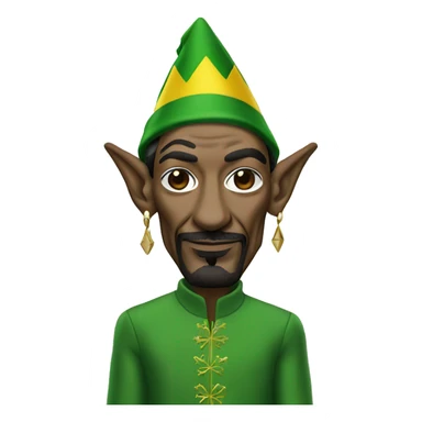 Snoop dogg as an elf sticker