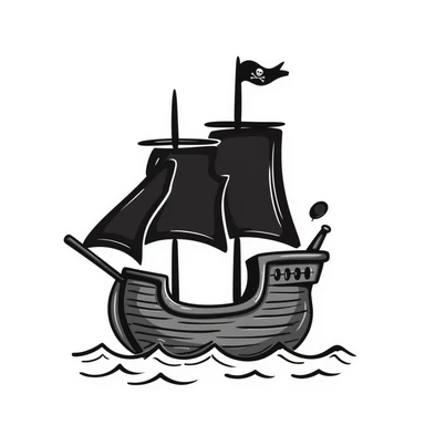 pirate ship sticker