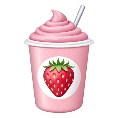  Strawberry Yogurt cup sticker