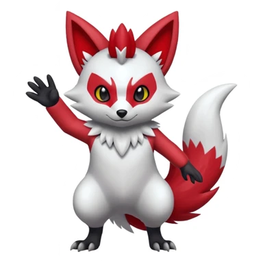 Zorua-Zangoose-Fakémon-hybrid-creature (full body)  sticker