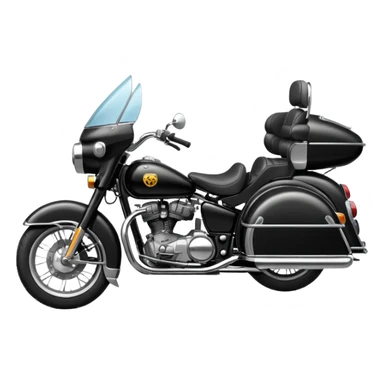 a motorcycle with a sidecar attached to the side  sticker